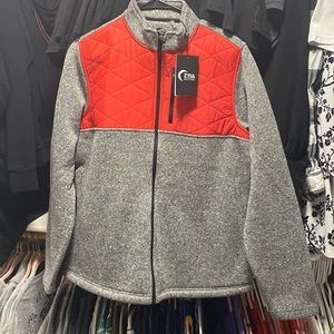 NWT Zyia active red quilted ash cabin jacket women 2xl